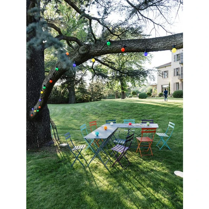 Chaise De Jardin Pliante FERMOB Bistro Métal - Bleu Acapulco 4 Chaise De Jardin Pliante FERMOB Bistro Métal - Bleu Acapulco – Image 2