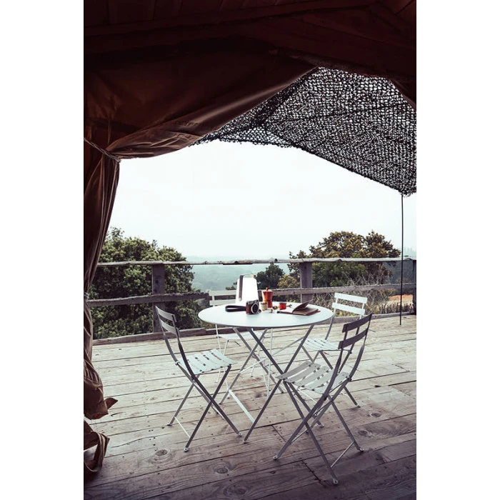 Chaise De Jardin Pliante FERMOB Bistro Métal - Gris Orage 4 Chaise De Jardin Pliante FERMOB Bistro Métal - Gris Orage – Image 2