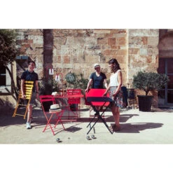 Chaise De Jardin Pliante FERMOB Bistro Métal - Piment -Fatboy Boutique 010143 chaise de jardin pliante fermob bistro metal piment ambiance