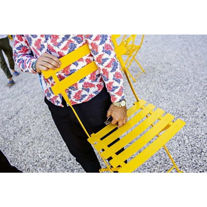 Chaise De Jardin Pliante FERMOB Bistro Métal - Miel 5 Chaise De Jardin Pliante FERMOB Bistro Métal - Miel – Image 3