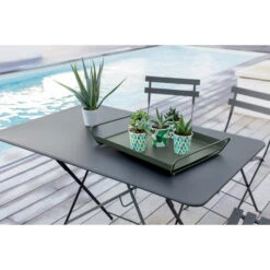 Table De Jardin 6 Personnes FERMOB Bistro 117 X 77 Cm - Carbone -Fatboy Boutique 024047 table jardin fermob bistro 117 x 77 cm carbone