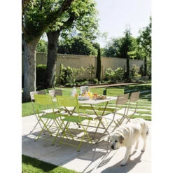 Table De Jardin 8 Personnes FERMOB Cargo 128 X 128 Cm - Muscade -Fatboy Boutique 024114 table jardin fermob cargo 128 128 cm muscade ambiance 3