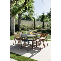 Table De Jardin 8 Personnes FERMOB Cargo 128 X 128 Cm - Muscade -Fatboy Boutique 024114 table jardin fermob cargo 128 128 cm muscade ambiance 4