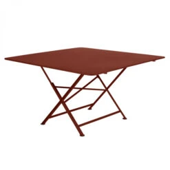 Table De Jardin 8 Personnes FERMOB Cargo 128 X 128 Cm - Ocre Rouge