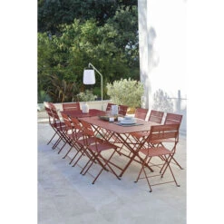 Table De Jardin 8 Personnes FERMOB Cargo 128 X 128 Cm - Ocre Rouge 7 Table De Jardin 8 Personnes FERMOB Cargo 128 X 128 Cm - Ocre Rouge -Fatboy Boutique 024120 table jardin fermob cargo 128 128 cm ocre rouge ambiance 2