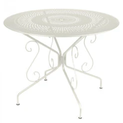 Table De Jardin 4 Personnes FERMOB Montmartre Ø 96 Cm - Gris Argile
