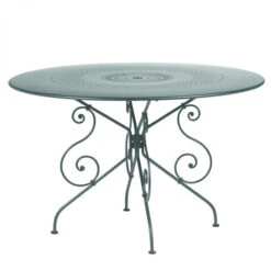Table De Jardin 8 Personnes FERMOB Montmartre Ø 117 Cm - Gris Orage
