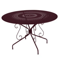 Table De Jardin 8 Personnes FERMOB Montmartre Ø 117 Cm - Cerise Noire