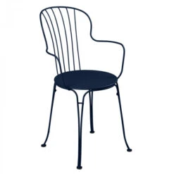 Fauteuil De Jardin Empilable FERMOB Opéra + - Bleu Abysse