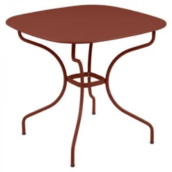 Table De Jardin 4 Personnes FERMOB Opéra + 82 X 82 Cm - Ocre Rouge