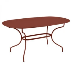 Table De Jardin Ovale 6 Personnes FERMOB Opéra + 160 X 90 Cm - Ocre Rouge