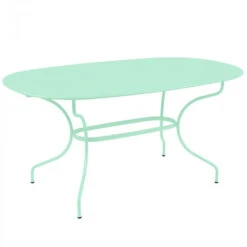 Table De Jardin Ovale 6 Personnes FERMOB Opéra + 160 X 90 Cm - Vert Opaline