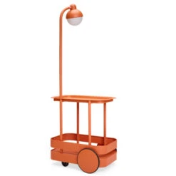 Chariot Desserte Fatboy Jolly Trolley - Tangerine -Fatboy Boutique 105836 chariot desserte fatboy jolly trolley tangerine gauche