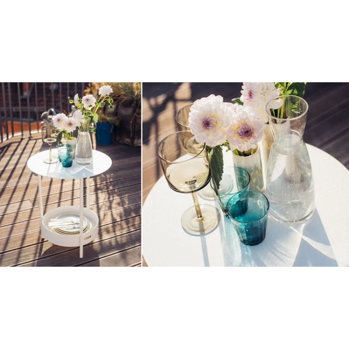 Fatboy Boutique -Fatboy Boutique 327001 table basse gueridon fermob salsa blanc coton ambiance