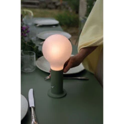 Socle Pour Lampe FERMOB Aplô - Cactus -Fatboy Boutique 345082x3 socle lampe fermob aplo h24 cactus ambiance