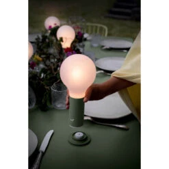 Socle Pour Lampe FERMOB Aplô - Cactus -Fatboy Boutique 345082x3 socle lampe fermob aplo h24 cactus ambiance installation