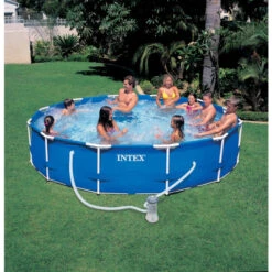 Piscine Tubulaire Intex Metal Frame 3.66 X 0.76 M + épurateur 1,7 M3/h -Fatboy Boutique 56996 with background