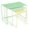 Lot De 3 Tables Basses Gigognes FERMOB Oulala - Vert Opaline / Menthe Glaciale / Citron -Fatboy Boutique 900902 lot tables gigognes fermob oulala vert opaline menthe glaciale citron