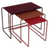 Lot De 3 Tables Basses Gigognes FERMOB Oulala - Cerise / Ocre / Piment 1 Lot De 3 Tables Basses Gigognes FERMOB Oulala - Cerise / Ocre / Piment -Fatboy Boutique 900905 lot 3 tables basses gigognes fermob oulala cerise ocre piment