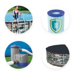 Piscine Tubulaire Bestway Power Steel Stone Ronde 4,27 X 1,22 M -Fatboy Boutique accessoires piscine tubulaire bestway steel stone ronde 427 x 122 cm 1 1