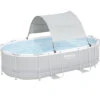 Auvent Pour Piscine Tubulaire Bestway Largeur 2,10 à 3,40 M -Fatboy Boutique auvent ovale bestway 1