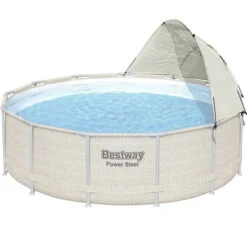 Auvent Pour Piscine Tubulaire Bestway Ø 3,05 à 5,49 M -Fatboy Boutique auvent rond bestway