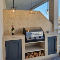 Barbecue à Gaz Encastrable Cadac MERIDIAN 3 Brûleurs -Fatboy Boutique barbecue gaz encastrable cadac meridian ambiance 3 min