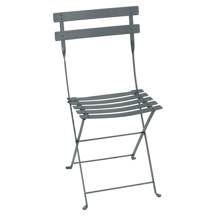 Chaise De Jardin Pliante FERMOB Bistro Métal - Gris Orage 3 Chaise De Jardin Pliante FERMOB Bistro Métal - Gris Orage
