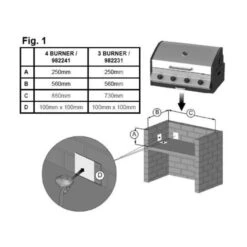 Barbecue à Gaz Encastrable Cadac MERIDIAN 3 Brûleurs -Fatboy Boutique cadac meridian 3 bruleurs encastrable taille