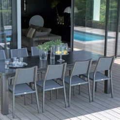 Chaise De Jardin Florence En Aluminium Et Finition Brush - ALIZE -Fatboy Boutique chaise jardin aluminium alize florence 3