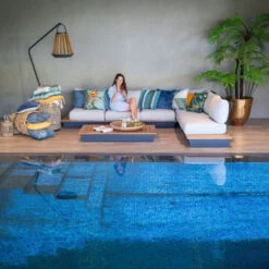 Coussin Décoration MADISON Stripe Green -Fatboy Boutique coussin deco rayures madison