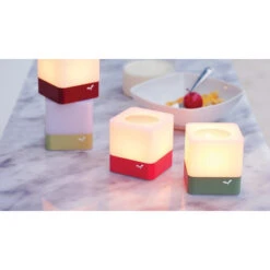 Lot De 3 Photophores FERMOB Cuub - Rouge -Fatboy Boutique cuub rouge ambiance fermob 5