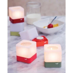 Lot De 3 Photophores FERMOB Cuub - Vert -Fatboy Boutique cuub rouge ambiance fermob 7 1