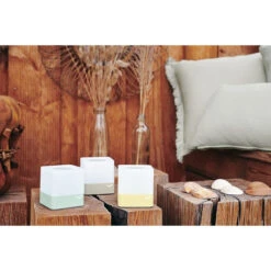 Lot De 3 Photophores FERMOB Cuub - Vert -Fatboy Boutique cuub vert ambiance fermob 3