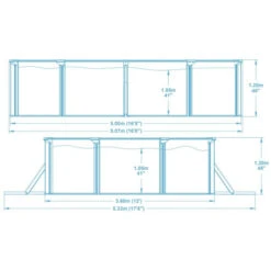 Piscine En Acier Bestway Hydrium - 5,00 X 3,60 X 1,20 M -Fatboy Boutique dimensions new 1