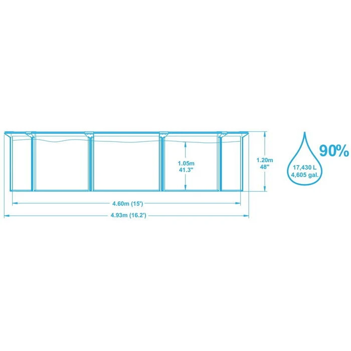Piscine En Acier Bestway Hydrium - 4,60 X 1,20 M 5 Piscine En Acier Bestway Hydrium - 4,60 X 1,20 M – Image 3