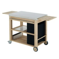 Chariot Desserte Mobilot ENO Pour Plancha Gaz Ou électrique -Fatboy Boutique eno mobilot chariot bois et inox 1