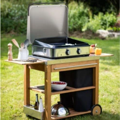Chariot Desserte Mobilot ENO Pour Plancha Gaz Ou électrique -Fatboy Boutique eno mobilot chariot bois et inox 4