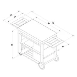 Chariot Desserte Mobilot ENO Pour Plancha Gaz Ou électrique -Fatboy Boutique eno mobilot chariot bois et inox 5