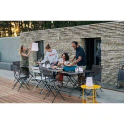 Lampe Nomade FERMOB Balad H 38 Cm - Carbone -Fatboy Boutique lampe balad 38 carbone ambiance repas min