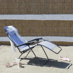 Fauteuil Relax Pliant LAFUMA RSX Polycoton - Marine -Fatboy Boutique lfm2033.9291 fauteuil relax pliant lafuma rsx polycoton marine ambiance