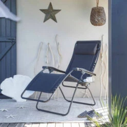 Fauteuil Relax Pliant LAFUMA RSX Clip Polycoton - Ardoise -Fatboy Boutique lfm2037.8549 fauteuil relax pliant lafuma rsx clip polycoton ardoise ambiance 2