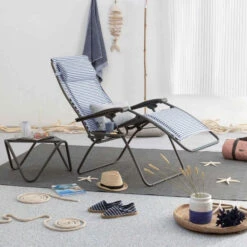 Fauteuil Relax Pliant LAFUMA RSX Clip Polycoton - Marine -Fatboy Boutique lfm2037.9291 fauteuil relax pliant lafuma rsx clip polycoton marine ambiance