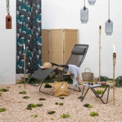 Fauteuil Relax Pliant LAFUMA RSXA Clip XL - Graphite -Fatboy Boutique lfm2040.8717 fauteuil relax pliant lafuma rsxa clip xl graphite ambiance