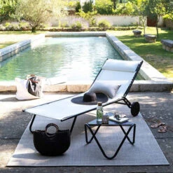 Lit Bain De Soleil LAFUMA Miami - Blanc -Fatboy Boutique lfm2720 6900 lit bain de soleil lafuma miami blanc ambiance
