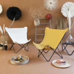 Fauteuil Pliant LAFUMA Pop Up XL Airlon - Curry -Fatboy Boutique lfm2777.7234 fauteuil relax pliant lafuma pop up xl curry ambiance interieur