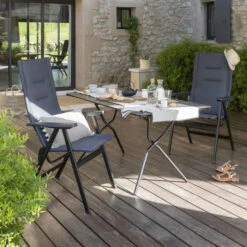 Fauteuil De Jardin Pliant LAFUMA Zen-It BeComfort - Gris Foncé -Fatboy Boutique lfm2831 8902 fauteuil jardin lafuma zen it becomfort ambiance terrasse