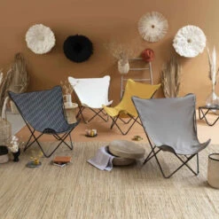 Fauteuil Pliant LAFUMA Pop Up XL Airlon - Motifs Cara Hexa / Noir -Fatboy Boutique lfm2957.9332 fauteuil relax pliant lafuma pop up xl cara noir ambiance 2