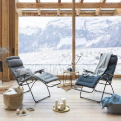 Fauteuil Relax Pliant LAFUMA Futura BeComfort XL - Argent -Fatboy Boutique lfm3131.8901 fauteuil relax pliant lafuma futura becomfort xl argent ambiance 3