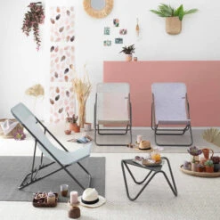 Chaise Longue LAFUMA Maxi Transat Velio Néo - Flora 8 Chaise Longue LAFUMA Maxi Transat Velio Néo - Flora -Fatboy Boutique lfm5029 chaise longue lafuma maxi transat velio neo flora ambiance 2